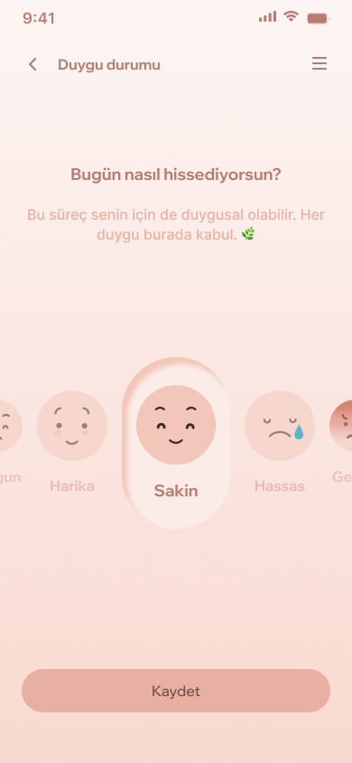 Mood Tracker screen